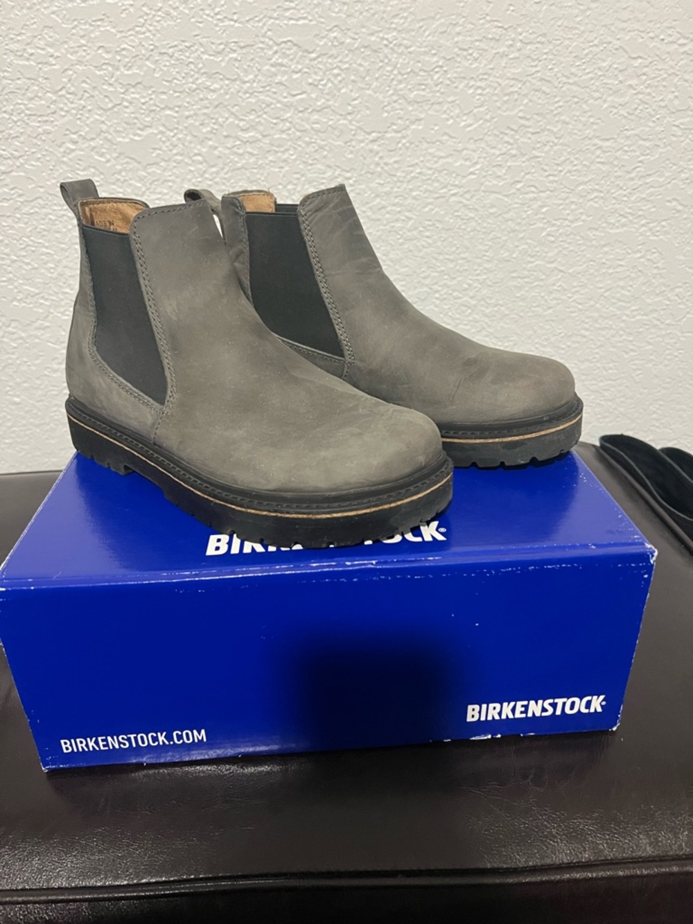 Birkenstock Women’s Stalon 2 Leather Boots in Graphite size 7